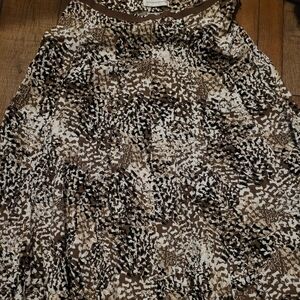 Christopher & Banks Black and White Patterned Garment Skirt Size 6